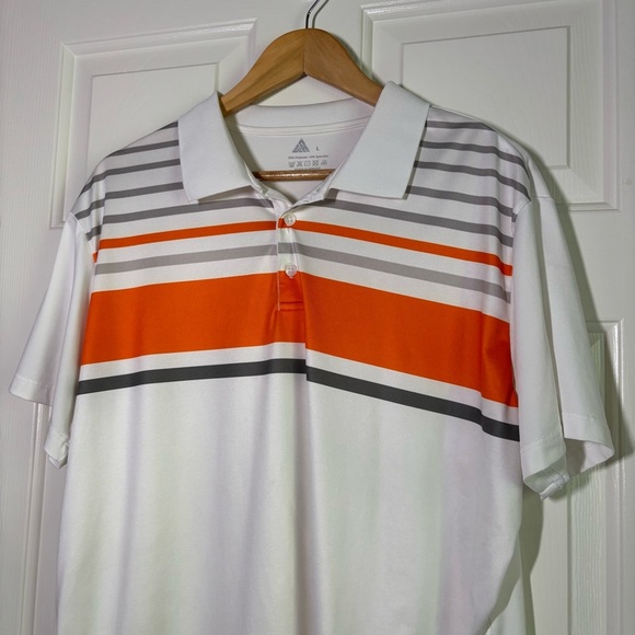 SCODI Men's Golf Polo Shirt Large Stripes Short Sleeve Quick Dry Lightweight - Picture 3 of 6